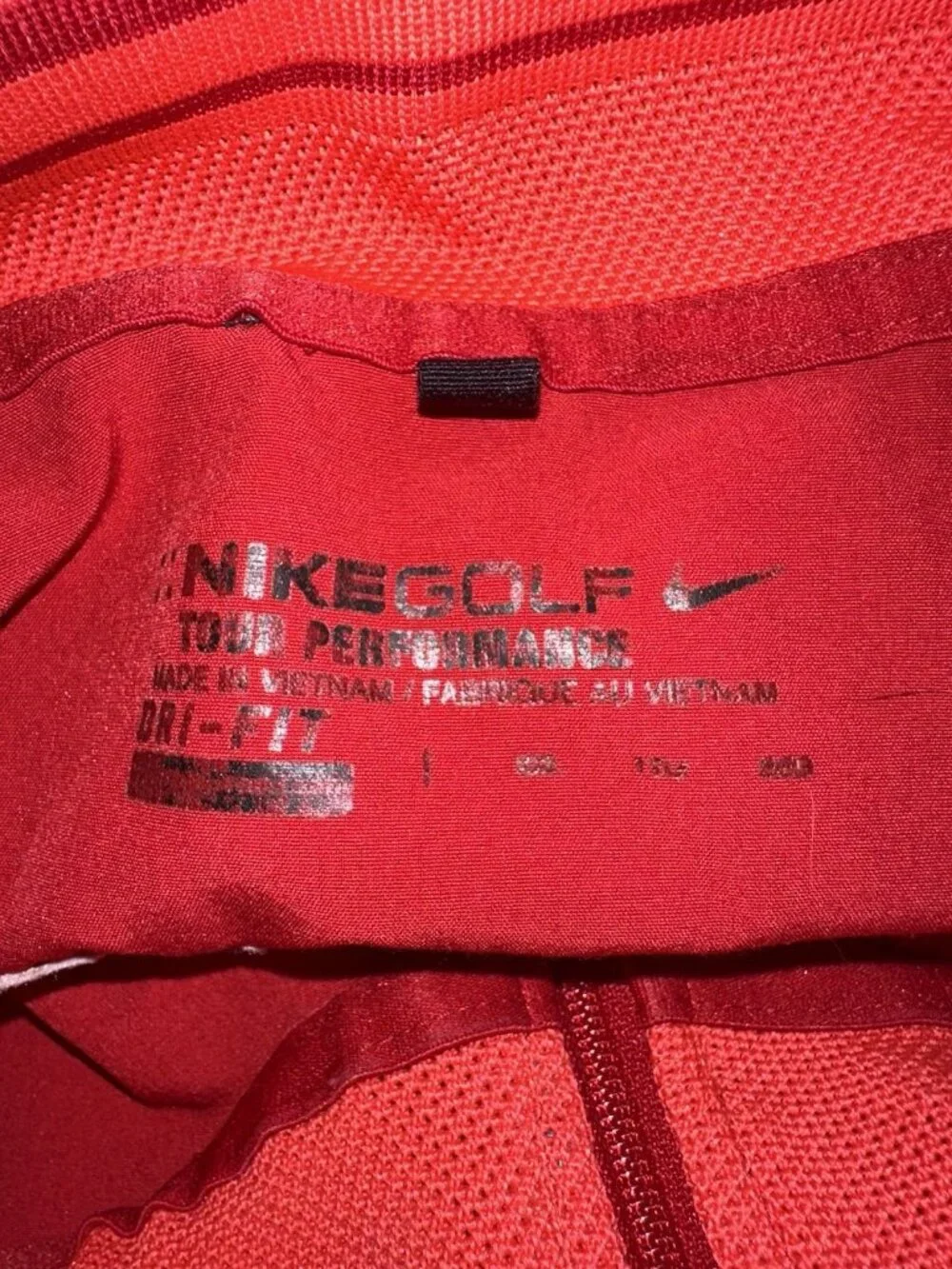 Nike Golf Dri Fit Tour Performance 1/4 Zip Pullover Sz XXL Red Athleisure
